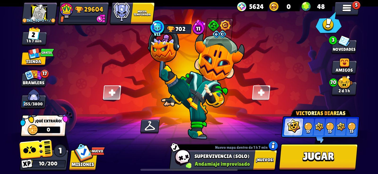 51 BRAWL! CON 29604 COPAS! 19 BRAWLERS CON HIPERCARGA Y GADGEDS! 12 BRAWLERS CON FUERZA MÁXIMA!! 1 SKIN LEGENDARIA! 2 SKIN DE HIPERCARGA!! 78/96 BRAWLERS DESBLOQUEADOS!!! 5624 GEMAS ESTELARES! (449mx) @everyone