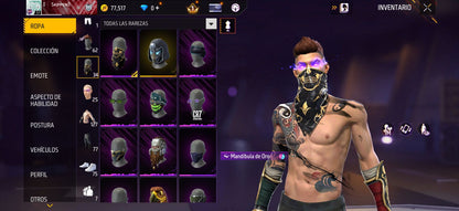 167 FREE FIRE! 5 EVOLUTIVAS A BUEN NIVEL!! MAS DE 100 PECHOS!! CR7, YING YANG BLACK! ROPA DE CUBO Y EVENTOS!! PANTUFLAS, PERFECTAS PARA COMBINAR CON TODO!! REGIÓN: EEUU (799mx) @everyone