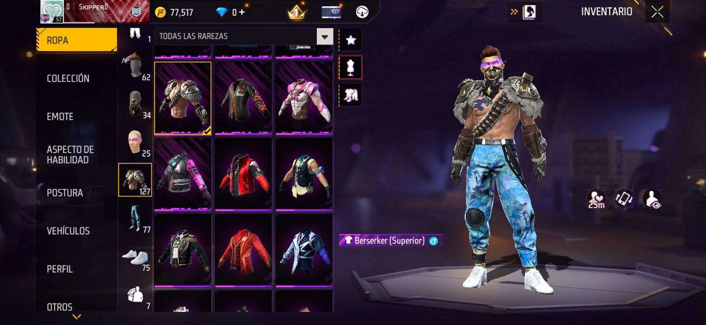 167 FREE FIRE! 5 EVOLUTIVAS A BUEN NIVEL!! MAS DE 100 PECHOS!! CR7, YING YANG BLACK! ROPA DE CUBO Y EVENTOS!! PANTUFLAS, PERFECTAS PARA COMBINAR CON TODO!! REGIÓN: EEUU (799mx) @everyone