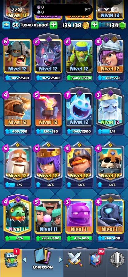507 CLASH! 10,024 COPAS! 2 CARTAS AL 16 MAX! 1 CARTA AL 15! 5 CARTAS AL 14! 1 HÉROE! 11 CARTAS EVOLUTIVAS! 44 EMOTES MUY BUENOS! 4 TORRES! INSIGNIA DE 3 AÑOS! (349mx) @everyone