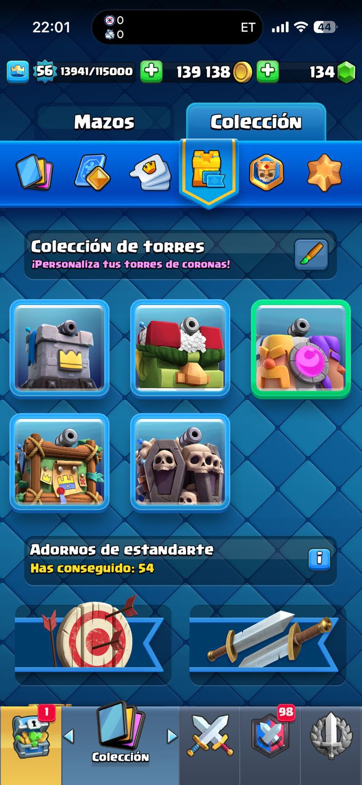 507 CLASH! 10,024 COPAS! 2 CARTAS AL 16 MAX! 1 CARTA AL 15! 5 CARTAS AL 14! 1 HÉROE! 11 CARTAS EVOLUTIVAS! 44 EMOTES MUY BUENOS! 4 TORRES! INSIGNIA DE 3 AÑOS! (349mx) @everyone