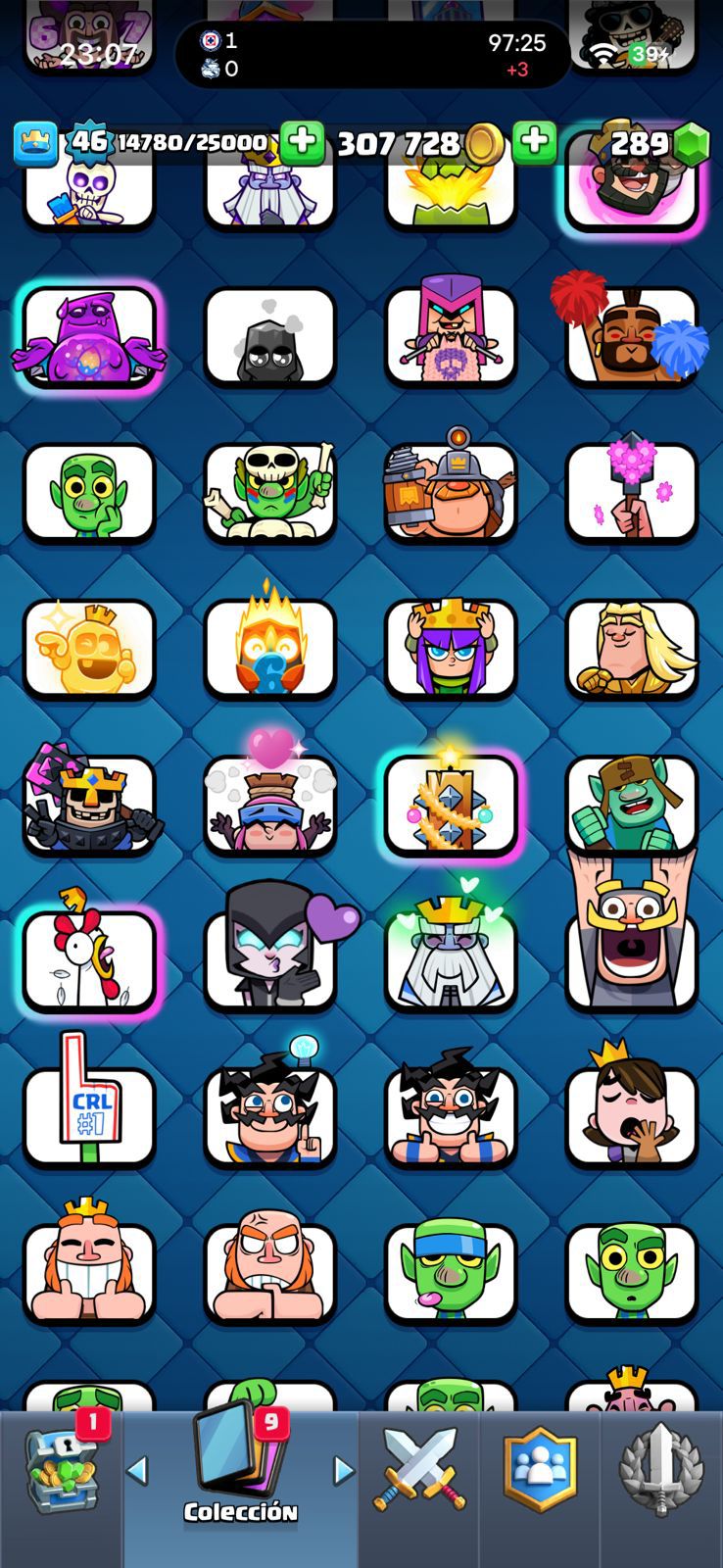 508 CLASH + BRAWL! 10,095 COPAS! 2 CARTAS AL 15! 7 CARTAS AL 14! 1 HEROE! 4 CARTAS EVOLUTIVAS! 52 EMOTES MUY PEDIDOS! Y BRAWL! 64/81 BRAWLERS! 13 BRAWLERS CON HYPERCARGA! 5 BRAWLERS AL MAX! (399mx) @everyone
