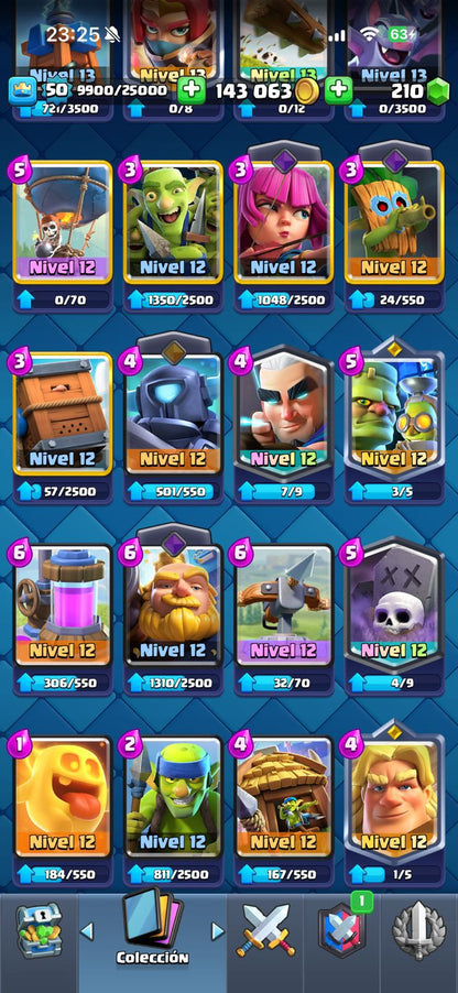 509 CLASH! 10,664 COPAS! 4 CARTAS AL 15! 8 CARTAS AL 14! 2 HÉROES! 7 CARTAS EVOLUTIVAS! 55 EMOTES MUY BUENOS! 4 TORRES! INSIGNIA DE 2 AÑOS! (449mx) @everyone