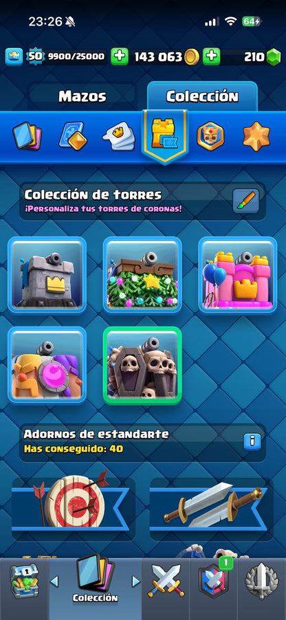 509 CLASH! 10,664 COPAS! 4 CARTAS AL 15! 8 CARTAS AL 14! 2 HÉROES! 7 CARTAS EVOLUTIVAS! 55 EMOTES MUY BUENOS! 4 TORRES! INSIGNIA DE 2 AÑOS! (449mx) @everyone