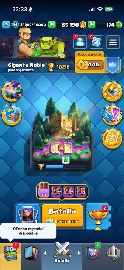 510 CLASH! 10,216 COPAS! 4 CARTAS AL 15! 10 CARTAS AL 14! 1 HÉROE! 10 CARTAS EVOLUTIVAS! 79 EMOTES MUY PEDIDOS! 8 TORRES! INSIGNIA DE 4 AÑOS! (449mx) @everyone