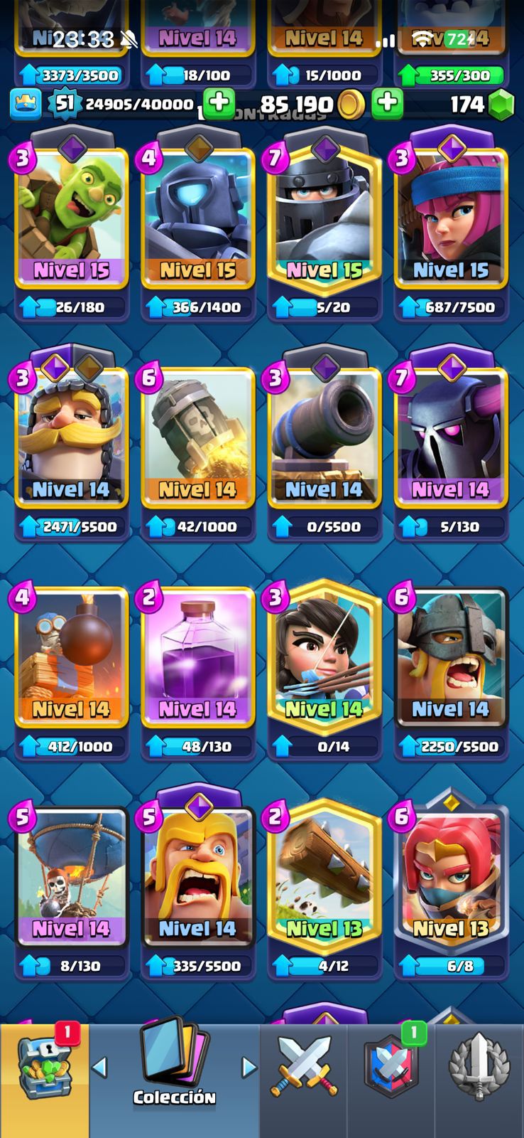 510 CLASH! 10,216 COPAS! 4 CARTAS AL 15! 10 CARTAS AL 14! 1 HÉROE! 10 CARTAS EVOLUTIVAS! 79 EMOTES MUY PEDIDOS! 8 TORRES! INSIGNIA DE 4 AÑOS! (449mx) @everyone