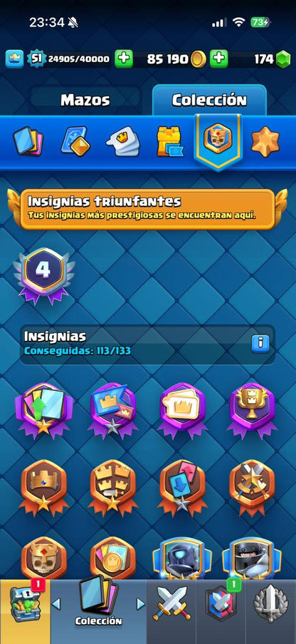 510 CLASH! 10,216 COPAS! 4 CARTAS AL 15! 10 CARTAS AL 14! 1 HÉROE! 10 CARTAS EVOLUTIVAS! 79 EMOTES MUY PEDIDOS! 8 TORRES! INSIGNIA DE 4 AÑOS! (449mx) @everyone