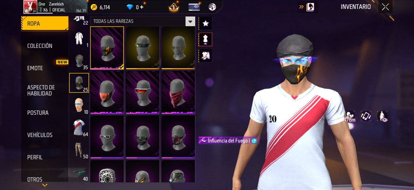 269 FREE FIRE!! CUENTA PARA  INICIAR!! BUENAS ARMAS!! MÁS DE 60 PECHOS!! PLAYERAS DE FUTBOL!!  ROPA DE EVENTOS CHIDOS! PERFECTA PARA COMBINAR CON TODO! REGIÓN: EEUU (269mx) @everyone