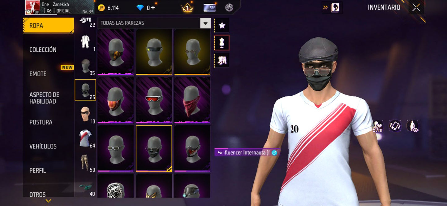 269 FREE FIRE!! CUENTA PARA  INICIAR!! BUENAS ARMAS!! MÁS DE 60 PECHOS!! PLAYERAS DE FUTBOL!!  ROPA DE EVENTOS CHIDOS! PERFECTA PARA COMBINAR CON TODO! REGIÓN: EEUU (269mx) @everyone