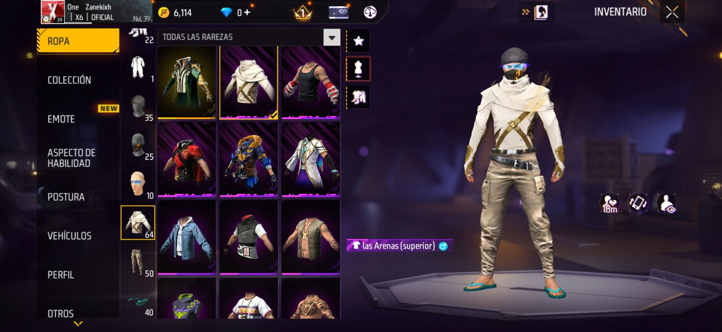 269 FREE FIRE!! CUENTA PARA  INICIAR!! BUENAS ARMAS!! MÁS DE 60 PECHOS!! PLAYERAS DE FUTBOL!!  ROPA DE EVENTOS CHIDOS! PERFECTA PARA COMBINAR CON TODO! REGIÓN: EEUU (269mx) @everyone