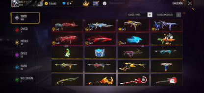 270 FREE FIRE!! CUENTA CON 6 EVOS Y BUENAS ARMAS DE INCUBADORA!! MÁS DE 250 PECHOS!! ROPA MOXTA! CUELLO DE TORTUGA! PLAYERAS DE FUTBOL! J.BALVIN! MUCHA ROPA DE EVENTOS!! ANGELICALES Y PUÑOS!! PERFECTA PARA COMBINAR CON TODO!! REGIÓN: EEUU (1599mx)...