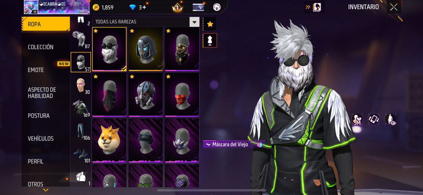 274 FREE FIRE!! CUENTA PARA INICIAR CON 2 EVOS !! MÁS DE 150 PECHOS!! BARBA DEL VIEJO! PLAYERAS DE FUTBOL!! ROPA DE EVENTOS CHIDOS!! TRAW PUÑOS!! PERFECTA PARA COMBINAR CON TODO! REGIÓN: EEUU (799mx) @everyone