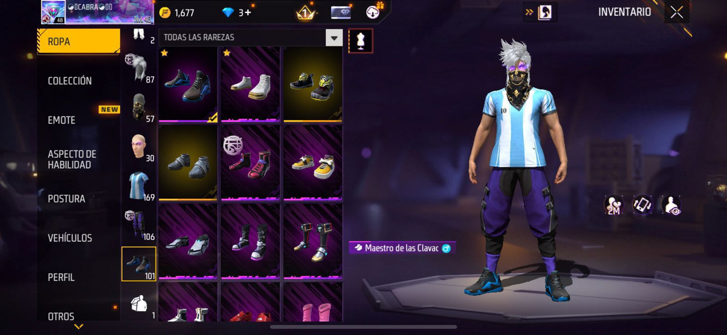 274 FREE FIRE!! CUENTA PARA INICIAR CON 2 EVOS !! MÁS DE 150 PECHOS!! BARBA DEL VIEJO! PLAYERAS DE FUTBOL!! ROPA DE EVENTOS CHIDOS!! TRAW PUÑOS!! PERFECTA PARA COMBINAR CON TODO! REGIÓN: EEUU (799mx) @everyone