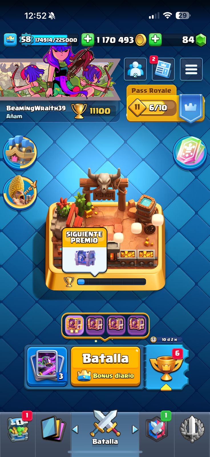 293 CLASH! 11100 COPAS! 15 CARTAS ELITES! 59 CARTAS A NIVEL 14! 13 CARTAS EVOLUTIVAS! PEKA GOLEM ÉLITES! 109 EMOTES! 16 TORRES! 109 EMOTES! INSIGNIA DE 8 AÑOS! (2799mx ) @everyone 🔥