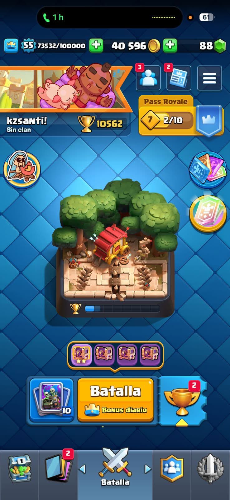 452 CLASH! 10,562 COPAS! 7 CARTAS AL 15! 19 CARTAS AL 14! 1 HÉROE! 11 CARTAS EVOLUTIVAS! 96 EMOTES EXCLUSIVOS! 13 TOREES! INSIGNIA DE 4 AÑOS! (549 MX) @everyone