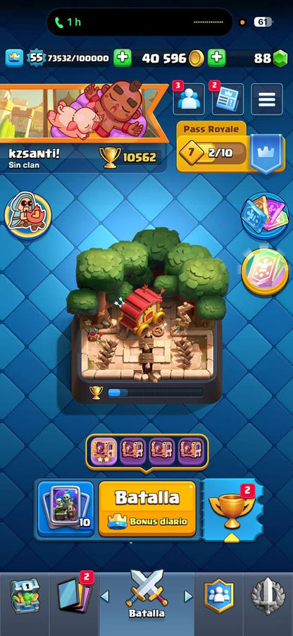 452 CLASH! 10,562 COPAS! 7 CARTAS AL 15! 19 CARTAS AL 14! 1 HÉROE! 11 CARTAS EVOLUTIVAS! 96 EMOTES EXCLUSIVOS! 13 TOREES! INSIGNIA DE 4 AÑOS! (549 MX) @everyone