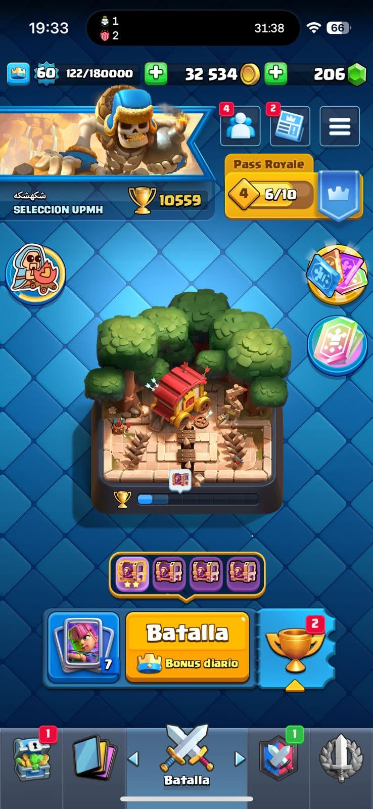 454 CLASH! 10,559 COPAS! 11 CARTAS AL 15! 57 CARTAS AL 14! 2 HÉROES! 28 CARTAS EVOLUTIVAS! 135 EMOTES MUY PEDIDOS! 30 TORRES! INSIGNIA DE 4 AÑOS! (2449mx) @everyone