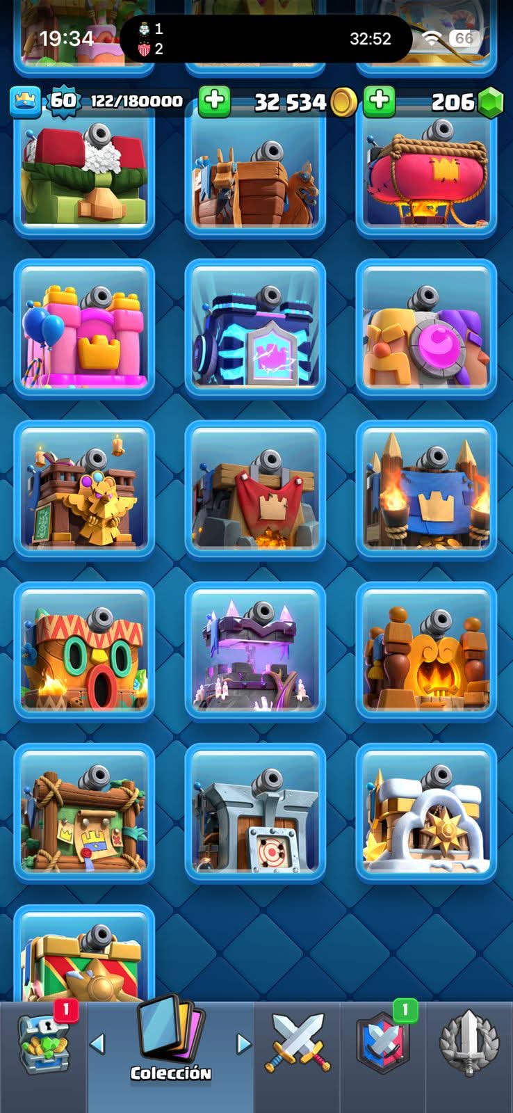 454 CLASH! 10,559 COPAS! 11 CARTAS AL 15! 57 CARTAS AL 14! 2 HÉROES! 28 CARTAS EVOLUTIVAS! 135 EMOTES MUY PEDIDOS! 30 TORRES! INSIGNIA DE 4 AÑOS! (2449mx) @everyone