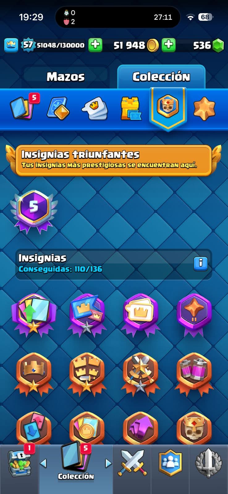 455 CLASH! 10,447 COPAS! 2 CARTAS AL 16 MAX! 4 CARTAS AL 15! 6 CARTAS AL 14! 3 HÉROES! 6 CARTAS EVOLUTIVAS! 67 EMOTES MUY BUENOS! 11 TORRES! INSIGNIA DE 5 AÑOS! (699mx) @everyone