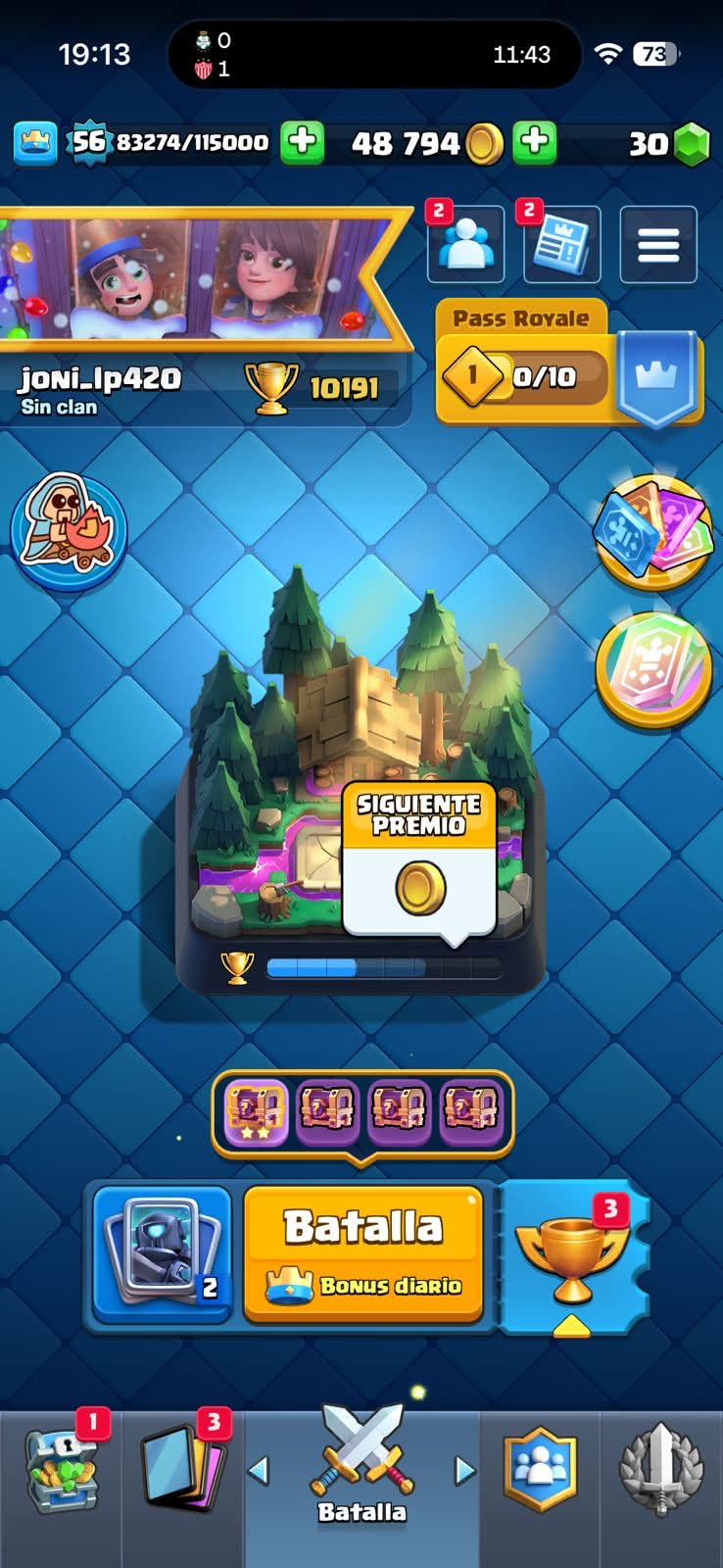 456 CLASH! 10,191 COPAS! 2 CARTAS AL 16 MAX! 2 CARTAS AL 15! 7 CARTAS AL 14! 1 HÉROE! 7 CARTAS EVOLUTIVAS! 55 EMOTES MUY PEDIDOS! 5 TORRES! INSIGNIA DE 3 AÑOS! (649mx) @everyone