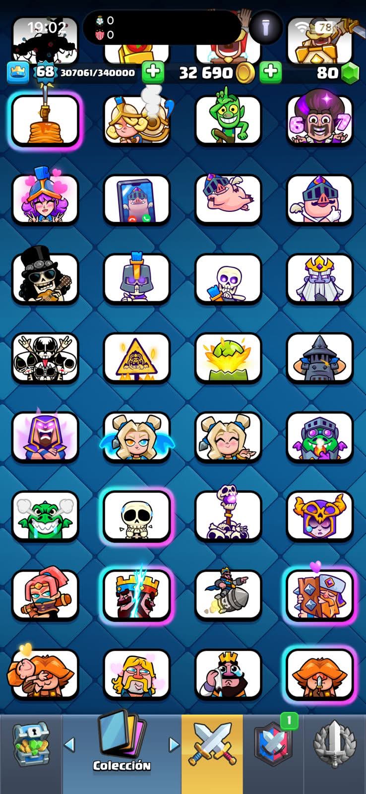 457 CLASH! GRIAL 10,060 COPAS! 5 CARTAS AL 16 MAX! 31 CARTAS AL 15! 71 CARTAS AL 14! 2 HÉROES! 24 CARTAS EVOLUTIVAS! 199 EMOTES MUY PEDIDOS Y EXCLUSIVOS! 18 TORRES! INSIGNIA DE 4 AÑOS! (2999 mx) @everyone