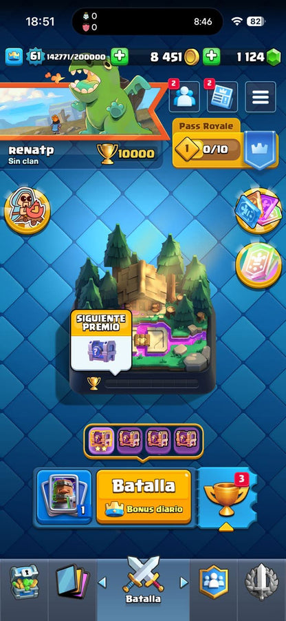 458 CLASH! MINI GRIAL! 10,000 COPAS! 1 CARTA AL 16 MAX! 16 CARTAS AL 15! 46 CARTAS AL 14! 13 CARTAS EVOLUTIVAS! 96 EMOTES MUY PEDIDOS Y EXCLUSIVOS! 11 TORRES! INSIGNIA DE 4 AÑOS! (1599mx) @everyone