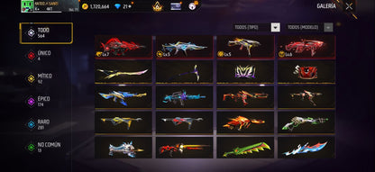286 FRE FIRE!! CUENTA VETERANA CON 4 EVOS Y BUENAS ARMAS!! MÁS DE 600 PECHOS! CHAQUETAS ANTIGUAS! EVENTO E INCUBADORAS CHIDAS! YING YANG! MUCHA ROPA ANTIGUA! ! CUELLO DE TORTUGA! PERFECTA PARA COMBINAR COM TODO! REGIÓN: EEUU (1799mx)