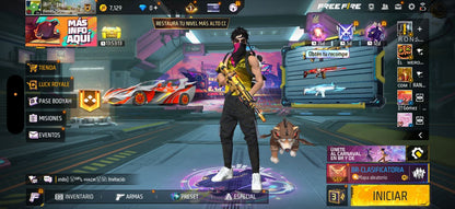 289 FREE FIRE!! CUENTA SEMI VETERENA PARA INICIAR! CON 1 EVO Y BUENAS ARMAS!! CASI 200 PECHOS!! CHAQUETAS ANTIGUAS! TRAJE NARUTO! ROPA DE EVENTOS! CUBOS! PERFECTA PARA COMBINAR CON TODO! REGIÓN: EEUU (399mx)