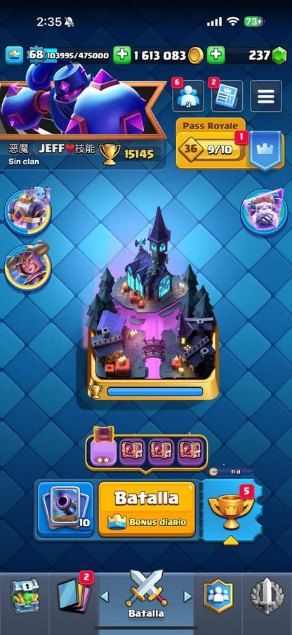 177 GRIAL CLASH! LIGA 3! 15,145 COPAS! 77 CARTAS AL 15 ÉLITES! 25 EVOLUCIONES! 44 CARTAS AL 14! 190 EMOTES EXCLUSIVOS Y SÚPER PEDIDOS! 23 TORRES! INSIGNIA 6 AÑOS! (3449mx) @everyone