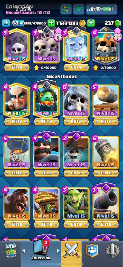 177 GRIAL CLASH! LIGA 3! 15,145 COPAS! 77 CARTAS AL 15 ÉLITES! 25 EVOLUCIONES! 44 CARTAS AL 14! 190 EMOTES EXCLUSIVOS Y SÚPER PEDIDOS! 23 TORRES! INSIGNIA 6 AÑOS! (3449mx) @everyone