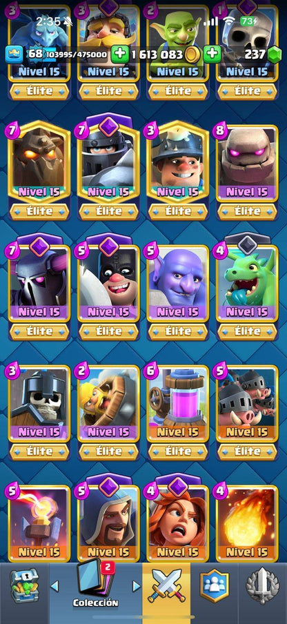 177 GRIAL CLASH! LIGA 3! 15,145 COPAS! 77 CARTAS AL 15 ÉLITES! 25 EVOLUCIONES! 44 CARTAS AL 14! 190 EMOTES EXCLUSIVOS Y SÚPER PEDIDOS! 23 TORRES! INSIGNIA 6 AÑOS! (3449mx) @everyone