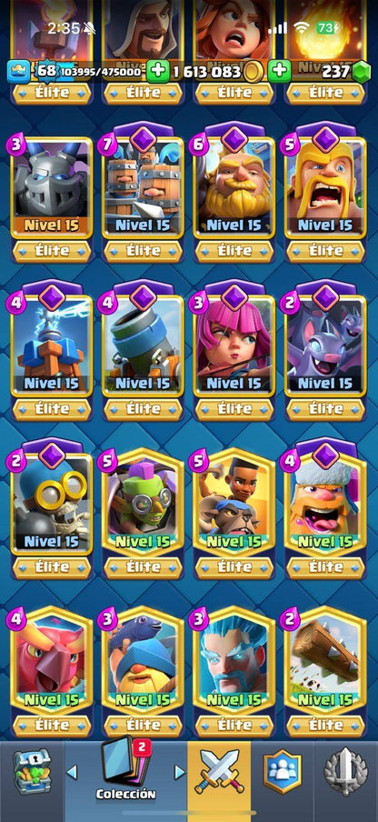 177 GRIAL CLASH! LIGA 3! 15,145 COPAS! 77 CARTAS AL 15 ÉLITES! 25 EVOLUCIONES! 44 CARTAS AL 14! 190 EMOTES EXCLUSIVOS Y SÚPER PEDIDOS! 23 TORRES! INSIGNIA 6 AÑOS! (3449mx) @everyone