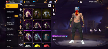 304 FREE FIRE! CUENTA PARA INICIAR! 3 EVOS Y BUENAS ARMAS! CASI 200 PECHOS! YING YANG! PLAYERAS DE FUTBOL! TRAJES DE NARUTO! MUCHA ROPA DE EVENTO! CUBOS! PERFECTA PARA COMBINAR CON TODO! REGIÓN: SUDAMÉRICA (899mx @everyone
