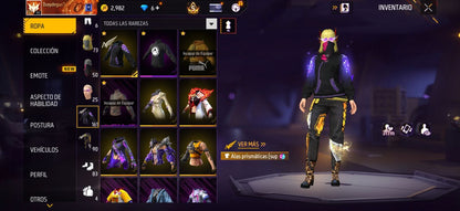 305 FREE FIRE! CUENTA MIXTA CON 5 EVOS Y BUENAS ARMAS! MÁS DE 150 PECHOS! YING YANG! NARUTO! JOSTIN! CUELLO DE TORTUGA! LA CASA DE PAPEL! ANGELICALES! PERFECTA PARA COMBINAR CON TODO! REGIÓN: EEUU (1999mx @everyone
