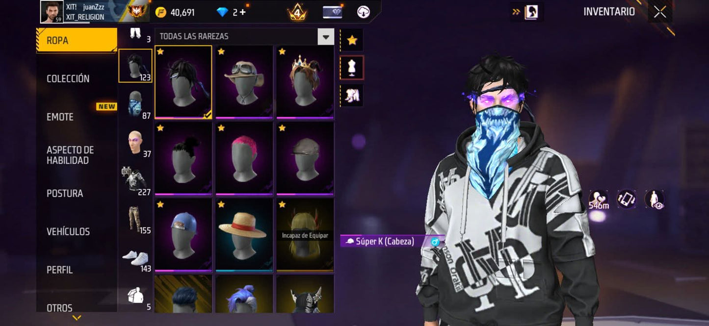 306 FREE FIRE! CUENTA MIXTA CON 3 EVOS A BUEN NIVEL! MÁS DE 150 PECHOS! TRAJE JUJUTSU KAISEN! JORDAN ! CUELLO DE TORTUGA! PLAYERAS DE FUTBOL! PERFECTA PARA COMBINAR CON TODO! REGIÓN: EEUU (1299mx) @everyone
