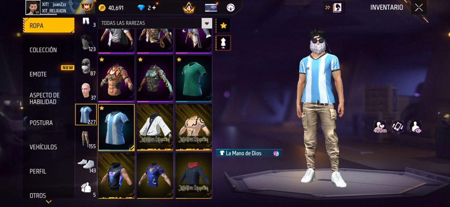 306 FREE FIRE! CUENTA MIXTA CON 3 EVOS A BUEN NIVEL! MÁS DE 150 PECHOS! TRAJE JUJUTSU KAISEN! JORDAN ! CUELLO DE TORTUGA! PLAYERAS DE FUTBOL! PERFECTA PARA COMBINAR CON TODO! REGIÓN: EEUU (1299mx) @everyone