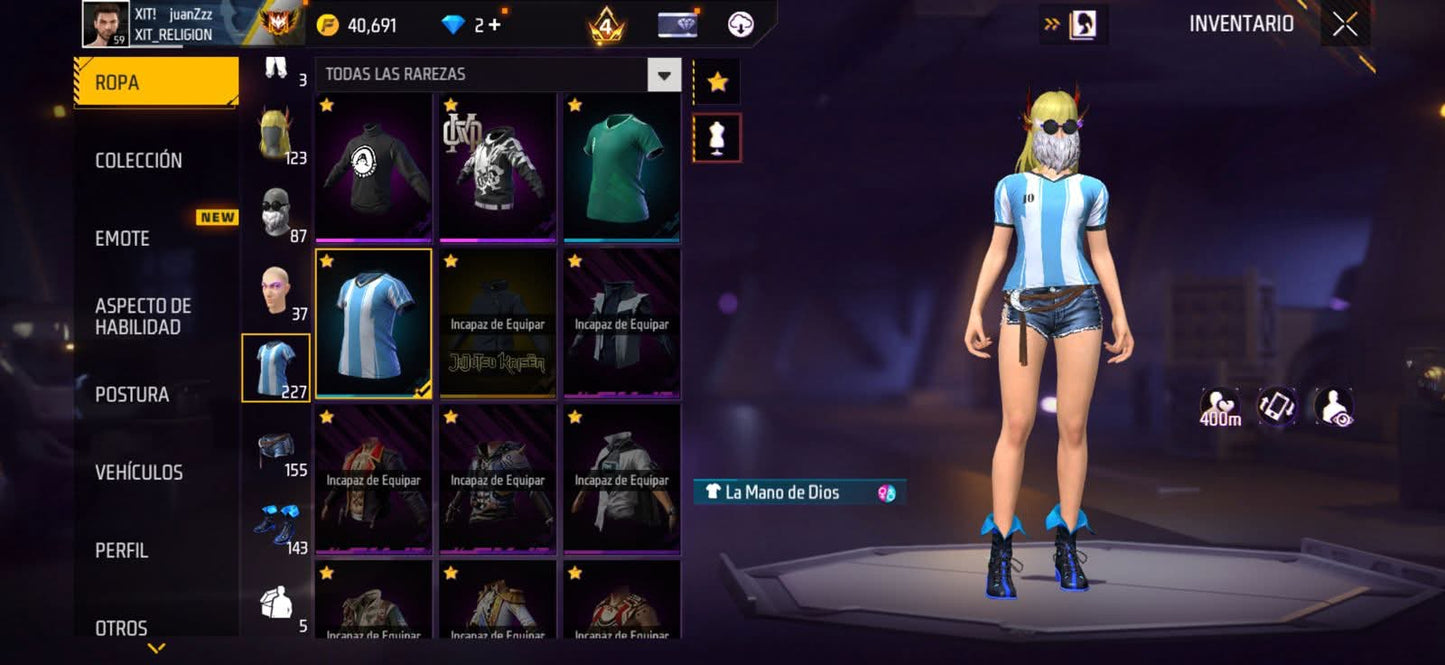 306 FREE FIRE! CUENTA MIXTA CON 3 EVOS A BUEN NIVEL! MÁS DE 150 PECHOS! TRAJE JUJUTSU KAISEN! JORDAN ! CUELLO DE TORTUGA! PLAYERAS DE FUTBOL! PERFECTA PARA COMBINAR CON TODO! REGIÓN: EEUU (1299mx) @everyone