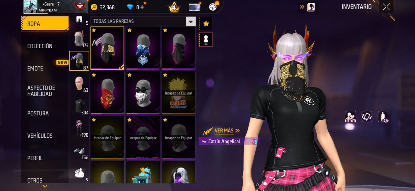 307 FREE FIRE! CUENTA MIXTA CON 3 EVOS Y BUENAS ARMAS! MAS DE 300 PECHOS! CUELLO DE TORTUGA! PLAYERAS DE FUTBOL! CUELLO DE TORTUGA! PERFECTA PARA INICIAR! REGIÓN: EEUU (899mx @everyone