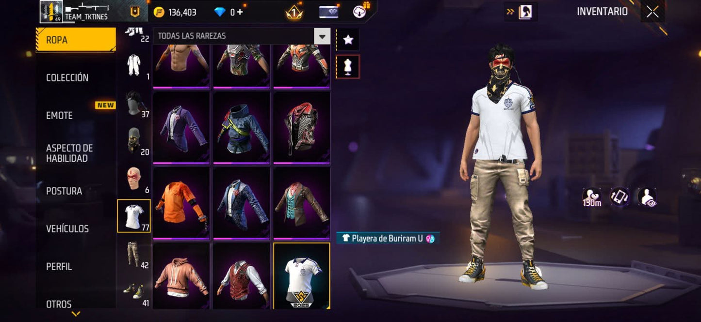 311 FREE FIRE! CUENTA PARA INICIAR CON 1 EVO A BUEN NIVEL! 77 PECHOS! TRAJE ASSASSINS! PLAYERAS DE FUTBOL! VENOM! PERFECTA PARA INICIAR! REGIÓN: EEUU (399mx @everyone