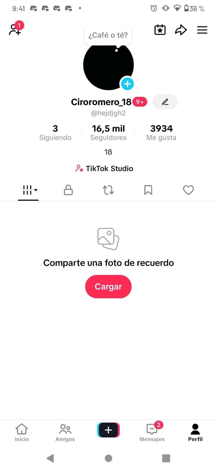 135 TIK TOK! 16.5K DE SEGUIDORES! 3934 LIKES! BUENÍSIMA PARA HACER LIVES! PEQUEÑO GRIAL! (1299mx @everyone