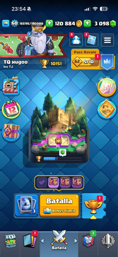 363 CLASH! CUENTA MUY BUENA! 10,151 COPAS! 13 CARTAS AL 15! 41 CARTAS AL 14! 1 HÉROE! 22 CARTAS EVOLUTIVAS! 140 EMOTES MUY BUENOS! 14 TORRES! INSIGNIA DE 2 AÑOS! +3K GEMAS! (1499mx) @everyone