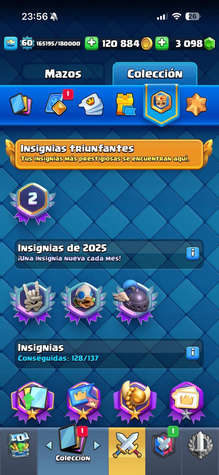 363 CLASH! CUENTA MUY BUENA! 10,151 COPAS! 13 CARTAS AL 15! 41 CARTAS AL 14! 1 HÉROE! 22 CARTAS EVOLUTIVAS! 140 EMOTES MUY BUENOS! 14 TORRES! INSIGNIA DE 2 AÑOS! +3K GEMAS! (1499mx) @everyone