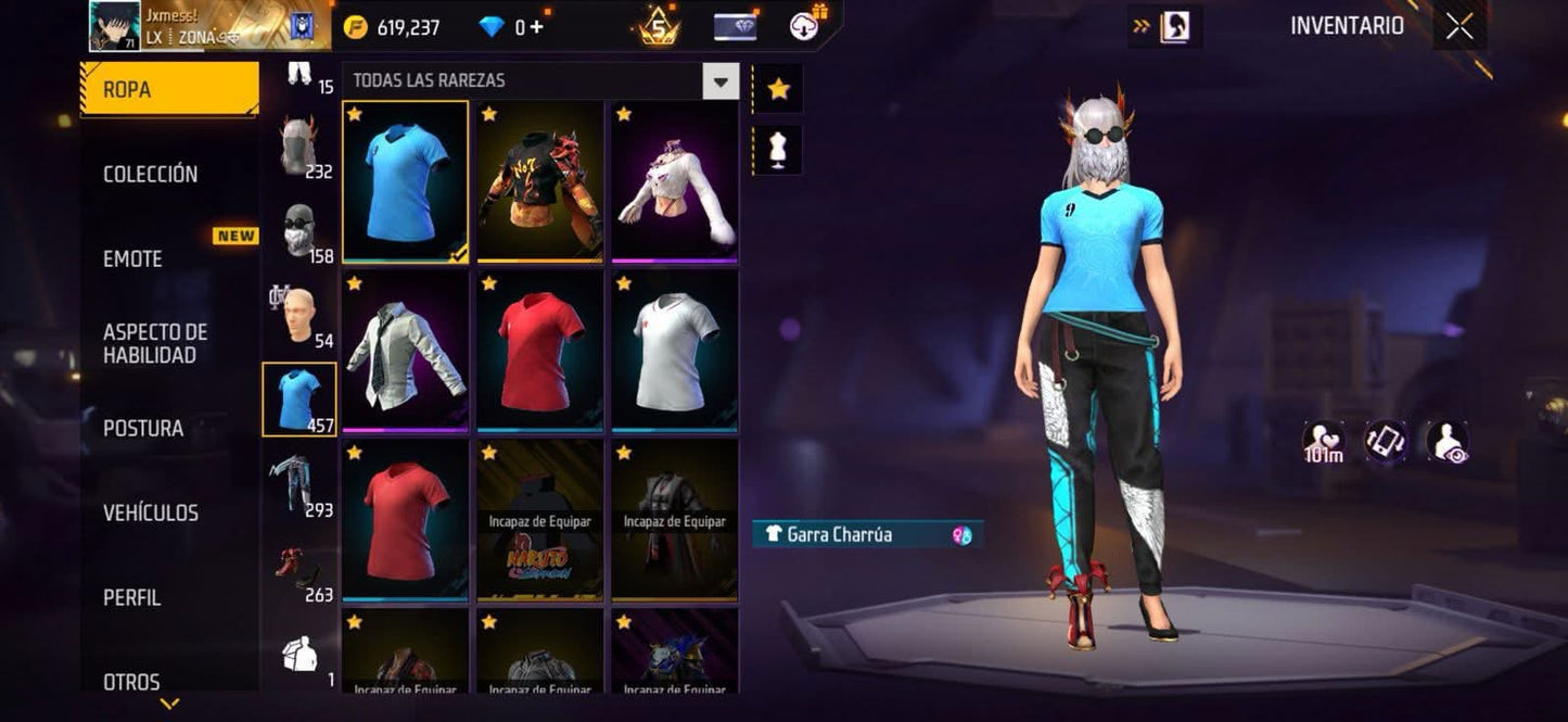 330 FREE FIRE! CUENTA MIXTA CON 4 EVOS, 2 AL NIVEL MAXIMO Y BUENAS ARMAS DE INCUBADORA! 457 PECHOS! TRAJE COBRA! SAMURAI ZOMBIE! INCUBADORAS CARAS Y CHIDAS! MUCHA ROPA DE EVENTO! J.BALVIN! PAÑUELOS! ANGELICALES DE HOMBRE Y MUJER! PUÑOS! PERFECTA...