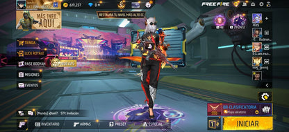 330 FREE FIRE! CUENTA MIXTA CON 4 EVOS, 2 AL NIVEL MAXIMO Y BUENAS ARMAS DE INCUBADORA! 457 PECHOS! TRAJE COBRA! SAMURAI ZOMBIE! INCUBADORAS CARAS Y CHIDAS! MUCHA ROPA DE EVENTO! J.BALVIN! PAÑUELOS! ANGELICALES DE HOMBRE Y MUJER! PUÑOS! PERFECTA...