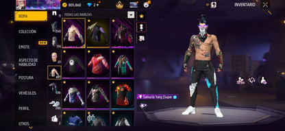 331 FREE FIRE! CUENTA MIXTA CON 13 EVOS A BUEN NIVEL Y BUENAS ARMAS! CASI 500 PECHOS! TRAJE SAMURAI ZOMBIE! JUJTSU KAISEN! TRAJE DE SUBASTA! CUELLO DE TORTUGA! INCUBADORAS CARAS Y CHIDAS! MUCHA ROPA DE EVENTO! ANGELICALES! PERFECTA PARA COMBINAR CON...