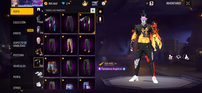 331 FREE FIRE! CUENTA MIXTA CON 13 EVOS A BUEN NIVEL Y BUENAS ARMAS! CASI 500 PECHOS! TRAJE SAMURAI ZOMBIE! JUJTSU KAISEN! TRAJE DE SUBASTA! CUELLO DE TORTUGA! INCUBADORAS CARAS Y CHIDAS! MUCHA ROPA DE EVENTO! ANGELICALES! PERFECTA PARA COMBINAR CON...