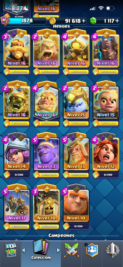 👑 Cuenta Clash Royale