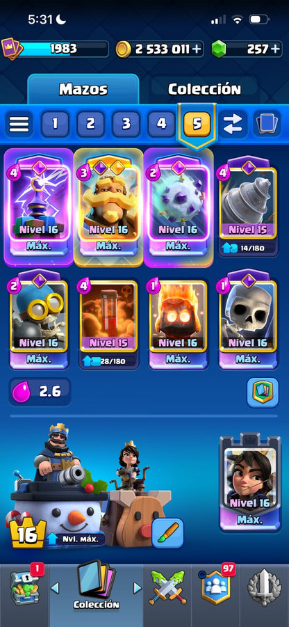👑 Cuenta Clash Royale