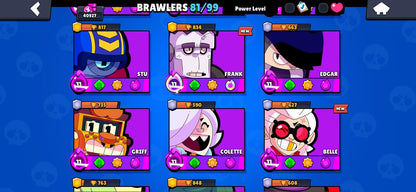 105 BRAWL! 40,927 COPAS! 81/99 BRAWLERS! 29 BRAWLERS CON HYPERCARGA! 3 BRAWLERS AL MAX! 4643 PUNTOS ESTELARES! SKINS MUY BUENAS! (599mx @everyone