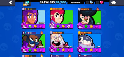110 BRAWL! 41,510 COPAS! 98/100 BRAWLERS! 29 BRAWLERS CON HYPERCARGA! 9 BRAWLERS AL MAX! 6,502 PUNTOS ESTELARES! SKINS MUY BUENAS! (849mx @everyone